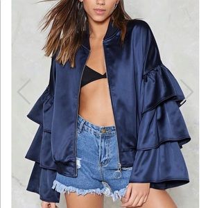 Satin Bomber Jacket
